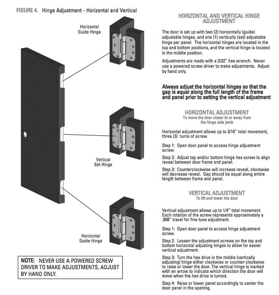 Horizontal Adjustable Guide Door Hinge 4x4 Guide Hinge 2D V400 Series - Horizontal Adjustable Guide Door Hinge 4x4 Guide Hinge 2D V400 Series
