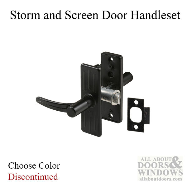 Storm and Screen Door Latch Handle Set 0.75 Inch Backset - Storm and Screen Door Latch Handle Set 0.75 Inch Backset