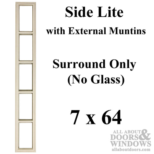 Therma-Tru 7 x 64 X 1/2 5-Lite Surround No Glass door lite - Therma-Tru 7 x 64 X 1/2 5-Lite Surround No Glass door lite