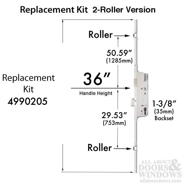 Hoppe Multipoint Lock, 1-3/8