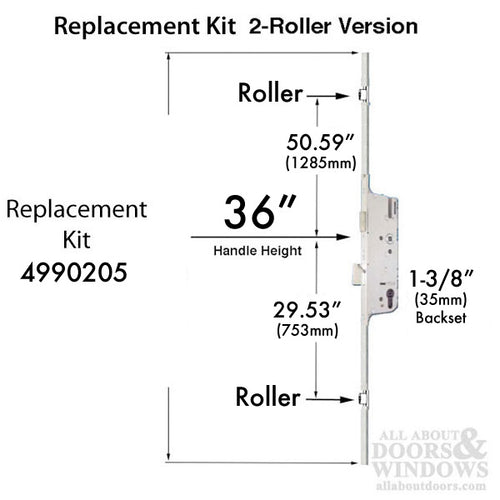Hoppe Multipoint Lock, 1-3/8