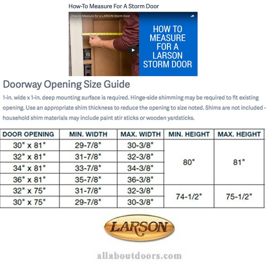Larson Built in Pet Door, 10 x 17 Flap Opening, Storm Door - Larson Built in Pet Door, 10 x 17 Flap Opening, Storm Door