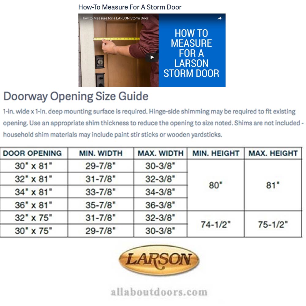 Larson Elegant Selection Full-View Storm Door (Clear Glass) - Larson Elegant Selection Full-View Storm Door (Clear Glass)