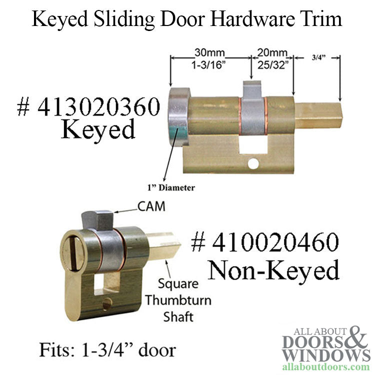 Botticelli Keyed Entry for Winkhaus Sliding Door Hardware Trim - Botticelli Keyed Entry for Winkhaus Sliding Door Hardware Trim