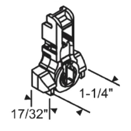 Tilt shoe, 1-1/4 x 17/32  Black Puck, Closed Cam, Inverted Channel Balance - I - Tilt shoe, 1-1/4 x 17/32  Black Puck, Closed Cam, Inverted Channel Balance - I
