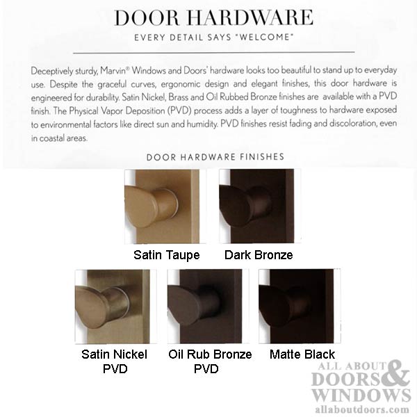 Marvin Contemporary Handle, Active Ultimate Hinged French Door- PVD Oil Rubbed Bronze - Marvin Contemporary Handle, Active Ultimate Hinged French Door- PVD Oil Rubbed Bronze