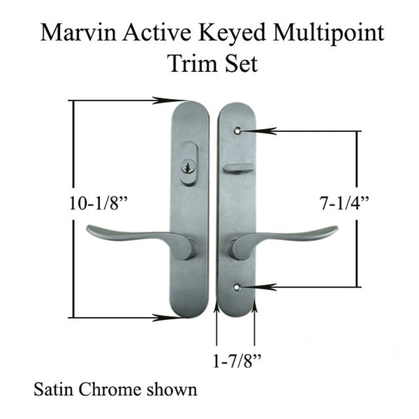 Marvin Door Handle Active Keyed Multipoint Lock Door Handle Dark Bronze Handle - Marvin Door Handle Active Keyed Multipoint Lock Door Handle Dark Bronze Handle