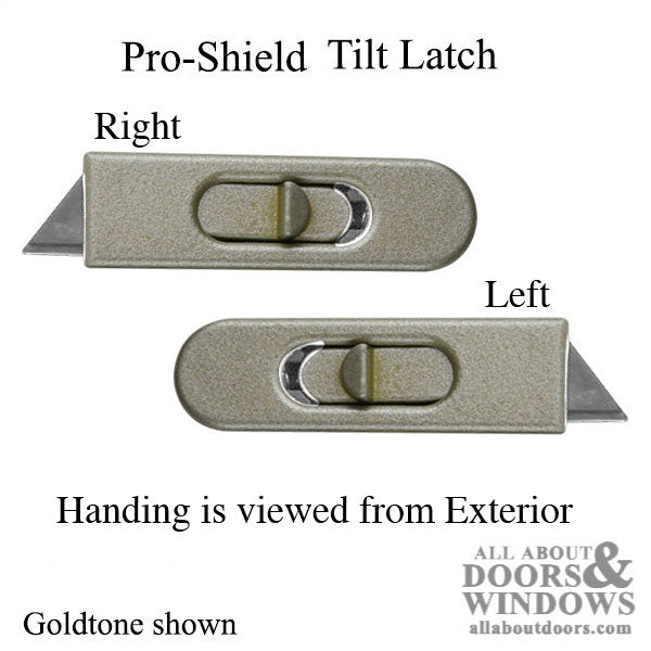 Pro-Shield Tilt Latch for LOWER Sash Gray Nose No Thumb Button Left Hand - Pro-Shield Tilt Latch for LOWER Sash Gray Nose No Thumb Button Left Hand