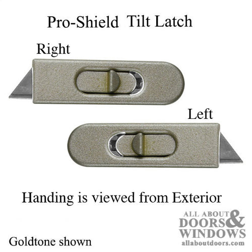 Pro-Shield Tilt Latch for LOWER Sash Gray Nose No Thumb Button Left Hand - Pro-Shield Tilt Latch for LOWER Sash Gray Nose No Thumb Button Left Hand