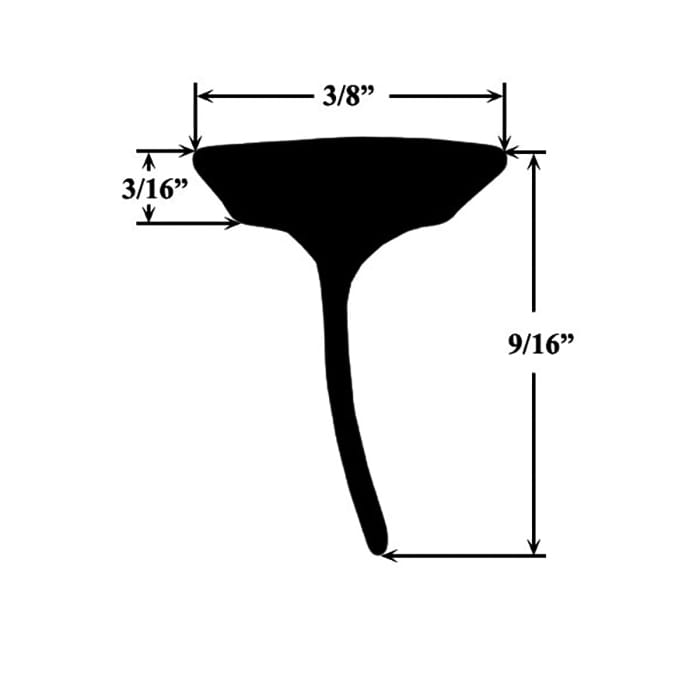 Larson Single Spline Door Sweep for Storm Door Expander - Black - Larson Single Spline Door Sweep for Storm Door Expander - Black