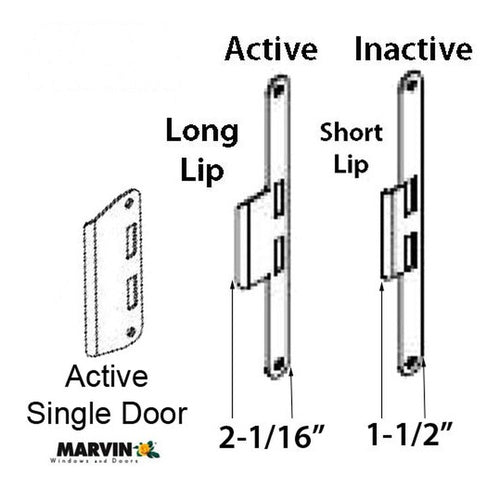 Marvin Jamb Strike Plate, Active Panel - Marvin Jamb Strike Plate, Active Panel