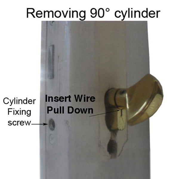 60.5/31.5 New Style HOPPE Non-Logo Active 90° Keyed Profile Cylinder Lock with Crescent Knob - 60.5/31.5 New Style HOPPE Non-Logo Active 90° Keyed Profile Cylinder Lock with Crescent Knob
