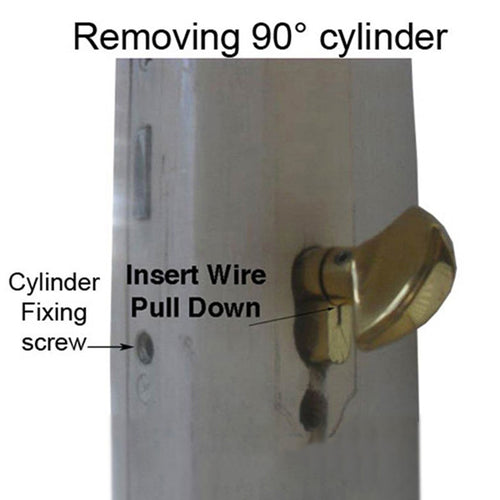 60.5/31.5 New Style HOPPE Non-Logo Active 90° Keyed Profile Cylinder Lock with Crescent Knob - 60.5/31.5 New Style HOPPE Non-Logo Active 90° Keyed Profile Cylinder Lock with Crescent Knob