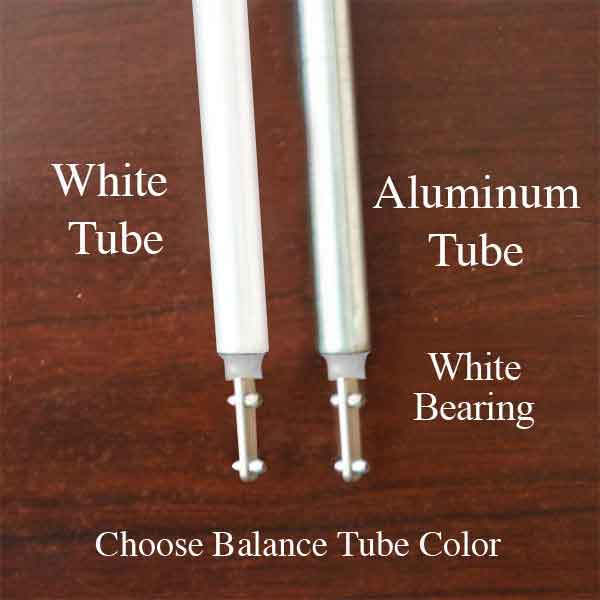 3/8 Inch Spiral Tilt-In Window Balance Rod with White Bearing and Double Pins - Choose Length - 3/8 Inch Spiral Tilt-In Window Balance Rod with White Bearing and Double Pins - Choose Length