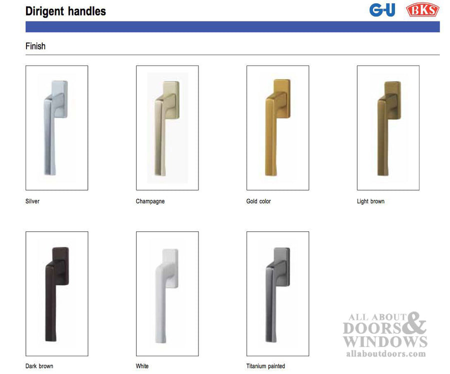 Tilt & Turn Dirigent-F Inside Handle, 7 x 33mm spindle - Tilt & Turn Dirigent-F Inside Handle, 7 x 33mm spindle