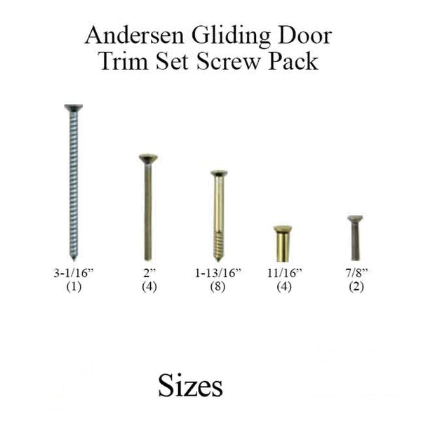 Trim Set Screw pack, Gliding Door - Oil Rubbed Bronze / Distressed Bronze - Trim Set Screw pack, Gliding Door - Oil Rubbed Bronze / Distressed Bronze
