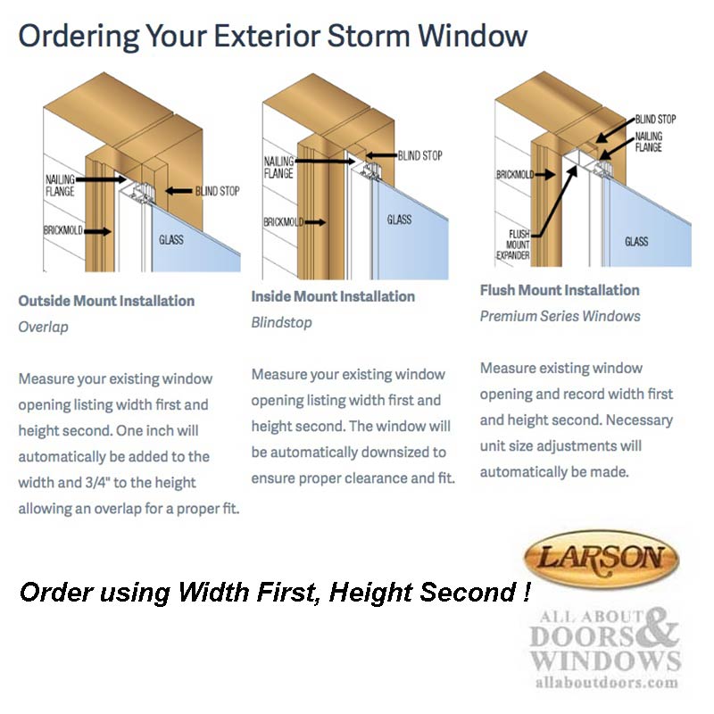 Larson Performance Double Hung 3-Track Storm Window, Low-E Glass - Larson Performance Double Hung 3-Track Storm Window, Low-E Glass