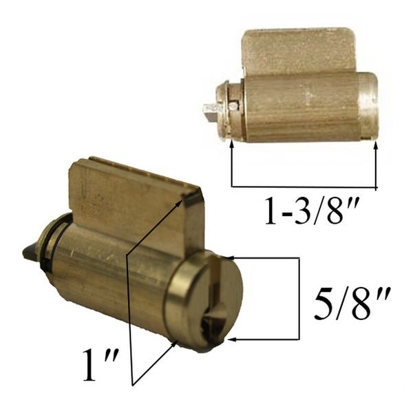 Lock Cylinder, Andersen Frenchwood Hinged- Bright Brass - Lock Cylinder, Andersen Frenchwood Hinged- Bright Brass