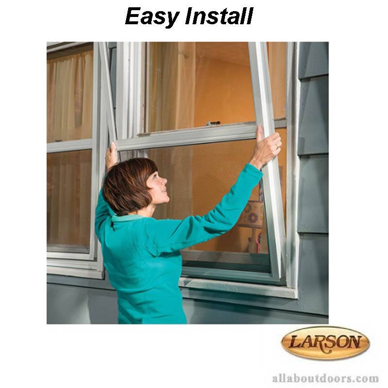 Larson Performance Double Hung 3-Track Storm Window, Low-E Glass - Larson Performance Double Hung 3-Track Storm Window, Low-E Glass