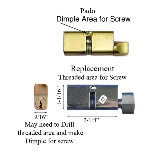 Wright Mortise Lock Double Cylinder 27/27 Keyed Both Sides - Wright Mortise Lock Double Cylinder 27/27 Keyed Both Sides