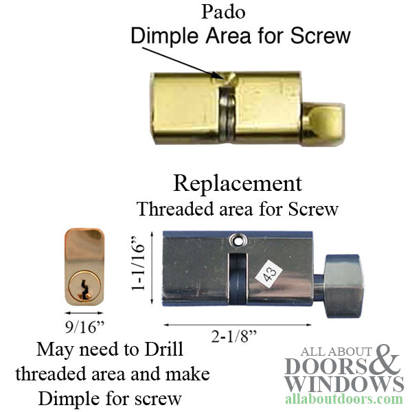 Wright Mortise Lock Double Cylinder 27/27 Keyed Both Sides - Wright Mortise Lock Double Cylinder 27/27 Keyed Both Sides