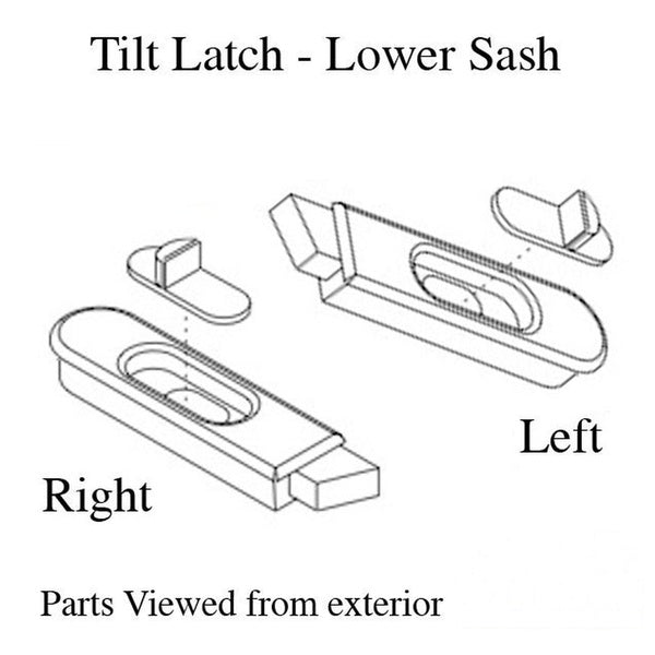 Pro-Shield Tilt Latch for LOWER Sash Gray Nose No Thumb Button Right Hand - Pro-Shield Tilt Latch for LOWER Sash Gray Nose No Thumb Button Right Hand