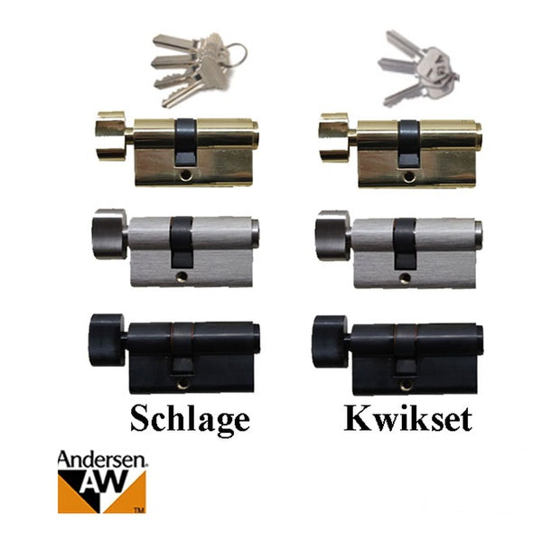 Andersen Keyed Door Cylinder For Storm Doors Keyed Schlage Euro Cylinder - Andersen Keyed Door Cylinder For Storm Doors Keyed Schlage Euro Cylinder