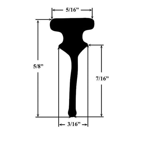 Larson Storm Door Sweep, T-shape - Black - Larson Storm Door Sweep, T-shape - Black