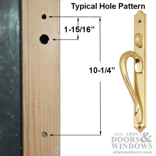 Inspirations Door Handle For Sliding Glass Patio Door Wide Passive Dummy Polished Brass Door Handle - Inspirations Door Handle For Sliding Glass Patio Door Wide Passive Dummy Polished Brass Door Handle