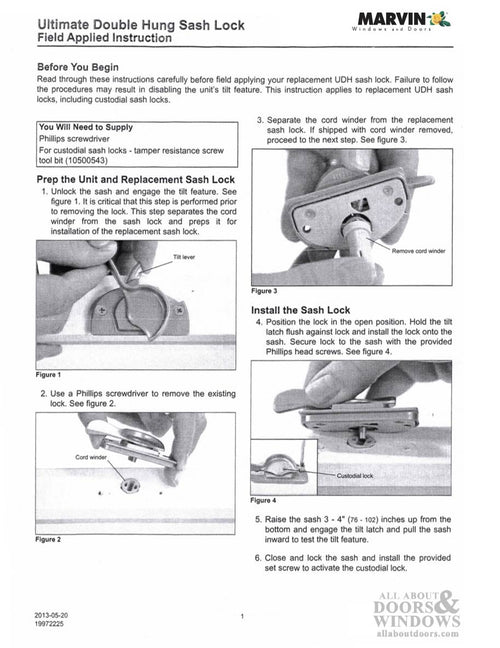 Marvin Ultimate Double Hung Sash Lock & Keeper - Marvin Ultimate Double Hung Sash Lock & Keeper