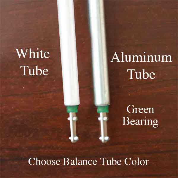 3/8 Inch Spiral Tilt-In Window Balance Rod with Green Bearing and Double Pins - Choose Length - 3/8 Inch Spiral Tilt-In Window Balance Rod with Green Bearing and Double Pins - Choose Length