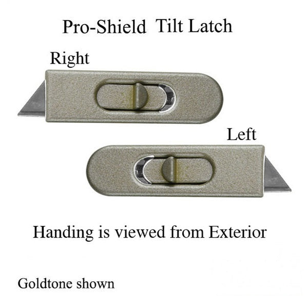 Pro-Shield Tilt Latch for LOWER Sash Gray Nose No Thumb Button Right Hand - Pro-Shield Tilt Latch for LOWER Sash Gray Nose No Thumb Button Right Hand
