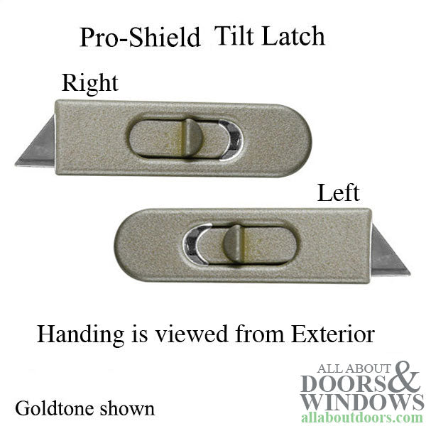 Pro-Shield Tilt Latch for LOWER Sash Gray Nose No Thumb Button Right Hand - Pro-Shield Tilt Latch for LOWER Sash Gray Nose No Thumb Button Right Hand