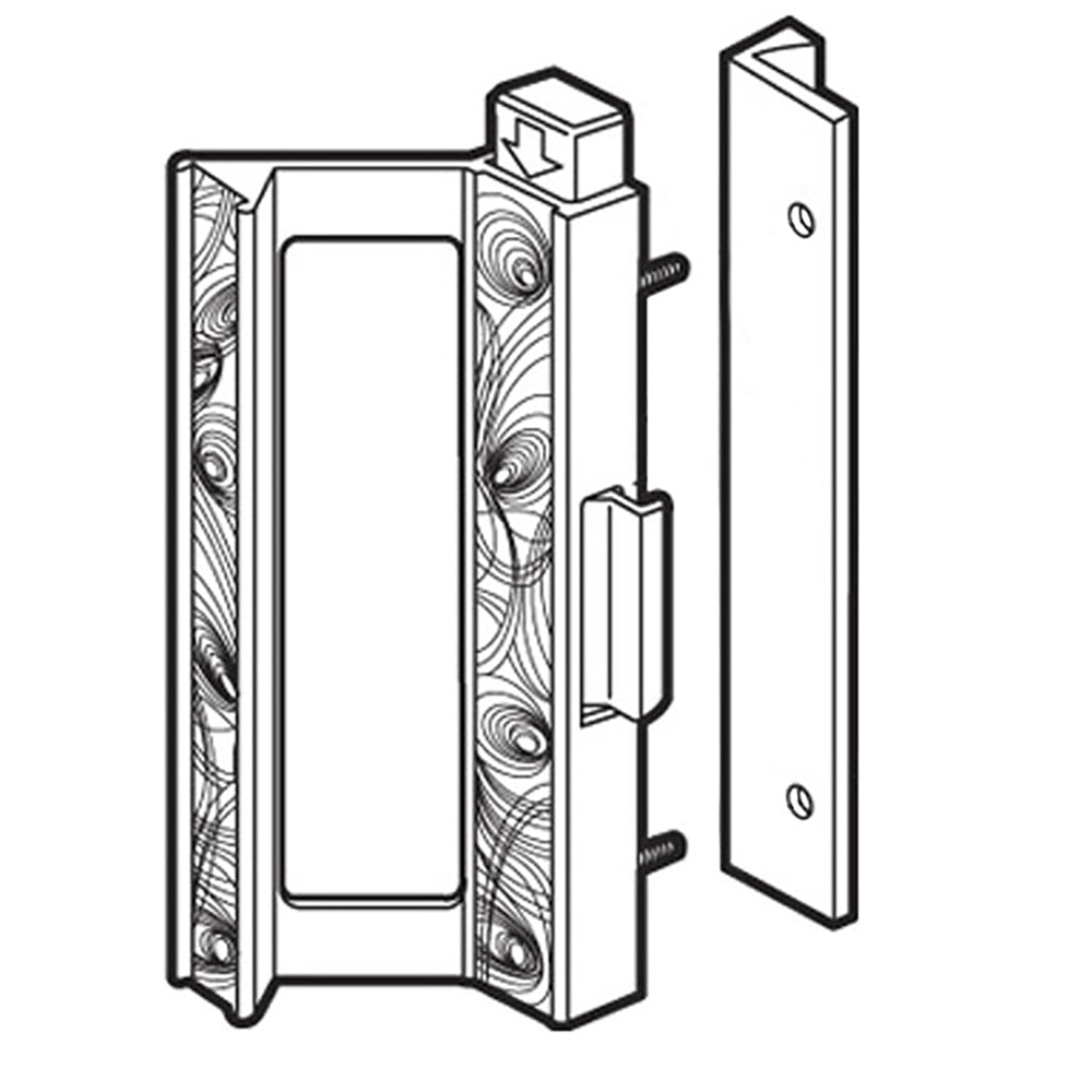 Sliding Patio Door Handle Set Extruded Aluminum 5-3/8 - Sliding Patio Door Handle Set Extruded Aluminum 5-3/8