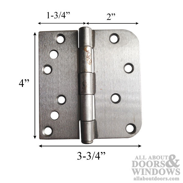 Peachtree Steel Hinge  4 x 3-3/4 Square Radius corners - Peachtree Steel Hinge  4 x 3-3/4 Square Radius corners