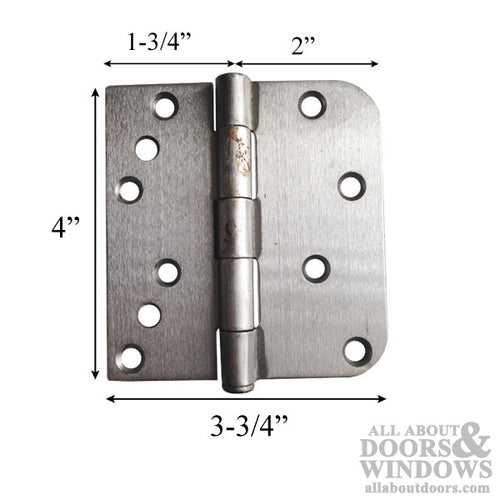 Peachtree Steel Hinge  4 x 3-3/4 Square Radius corners - Peachtree Steel Hinge  4 x 3-3/4 Square Radius corners