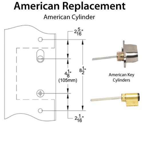 Multipoint Trim, 1-1/2 x 11 inch, American, Stainless Steel, Choose Options - Multipoint Trim, 1-1/2 x 11 inch, American, Stainless Steel, Choose Options