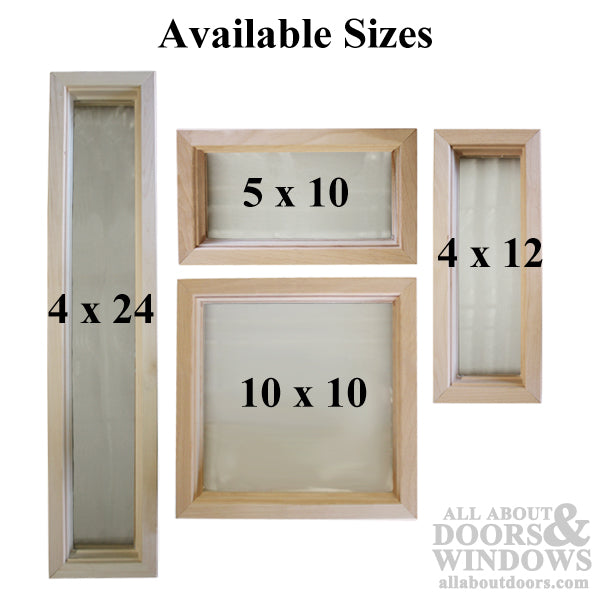 Wood Frame Door Lite with Single Pane Tempered Glass 10 Inch x 10 Inch - Wood Frame Door Lite with Single Pane Tempered Glass 10 Inch x 10 Inch
