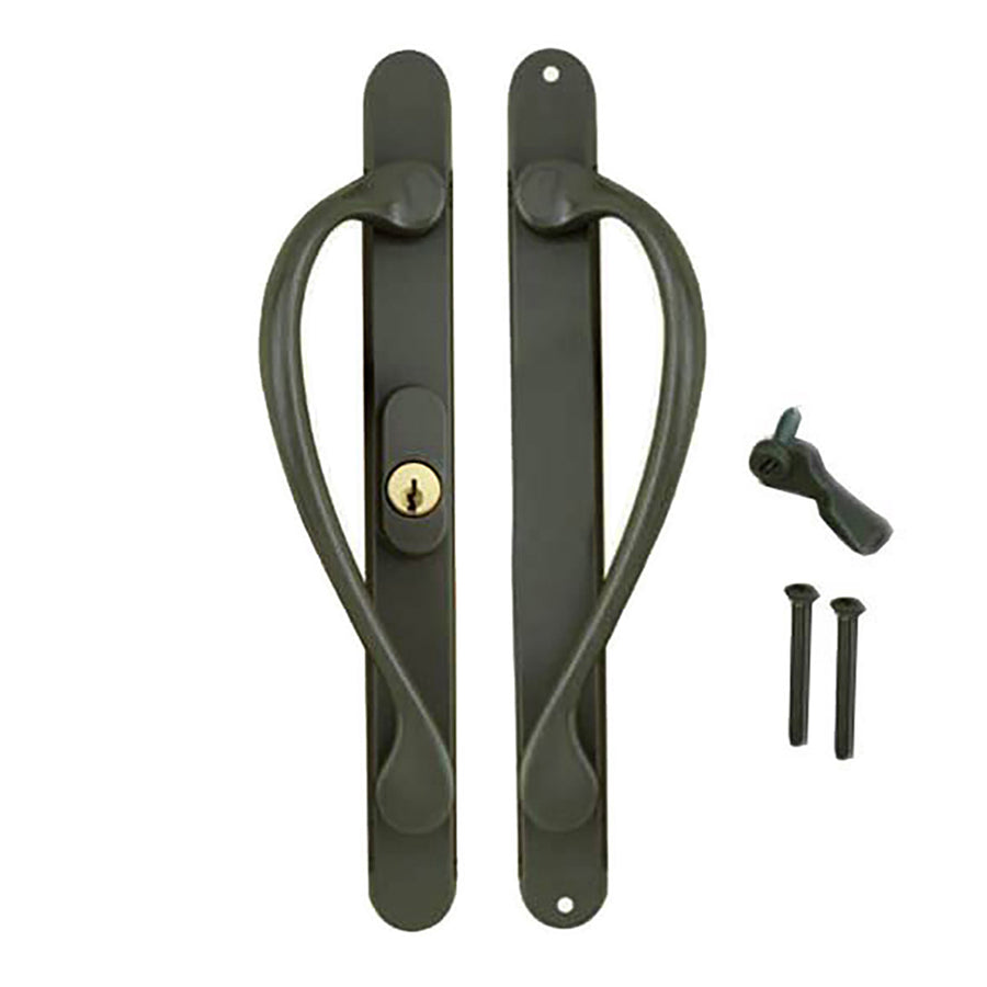 Marvin Active Keyed, Narrow Sliding Door Handle, Center Thumb - PVD Oil Rubbed Bronze - Marvin Active Keyed, Narrow Sliding Door Handle, Center Thumb - PVD Oil Rubbed Bronze