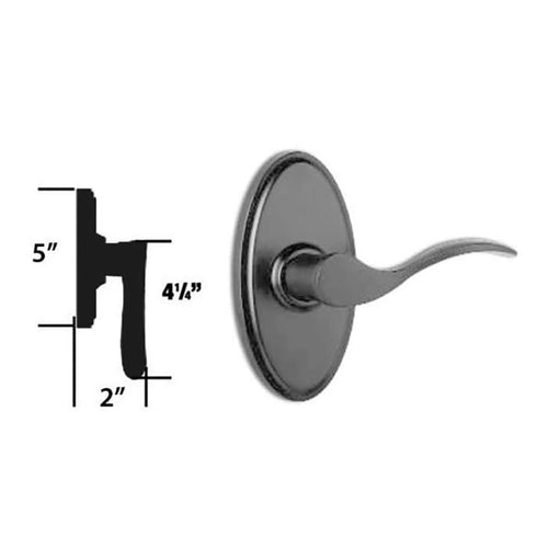 Weslock Bordeau Privacy Door Lever Right Hand Weathered Pewter Privacy Handle - Weslock Bordeau Privacy Door Lever Right Hand Weathered Pewter Privacy Handle