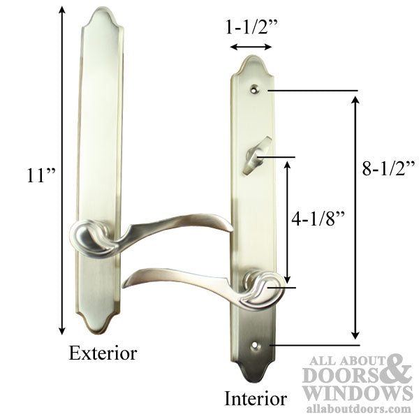 Covington Handle Set Active Door Non-Keyed Right Hand Satin Nickel - Covington Handle Set Active Door Non-Keyed Right Hand Satin Nickel