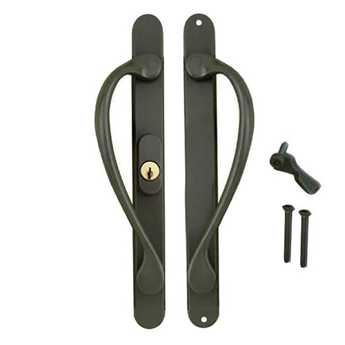 Marvin Active Keyed, Narrow Sliding Door Handle, Center Thumb - Oil Rubbed Bronze - Marvin Active Keyed, Narrow Sliding Door Handle, Center Thumb - Oil Rubbed Bronze