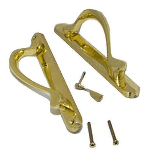 Marvin Active Non-Keyed, Narrow Sliding Door Handle, Center Thumb -  PVD Brass
