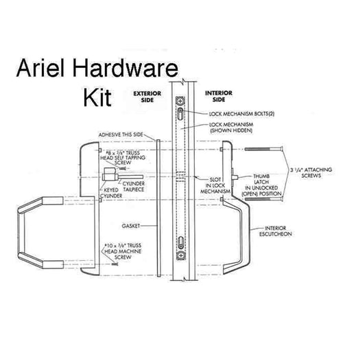 Peachtree Ariel Sliding Door Handle Set - Peachtree Ariel Sliding Door Handle Set