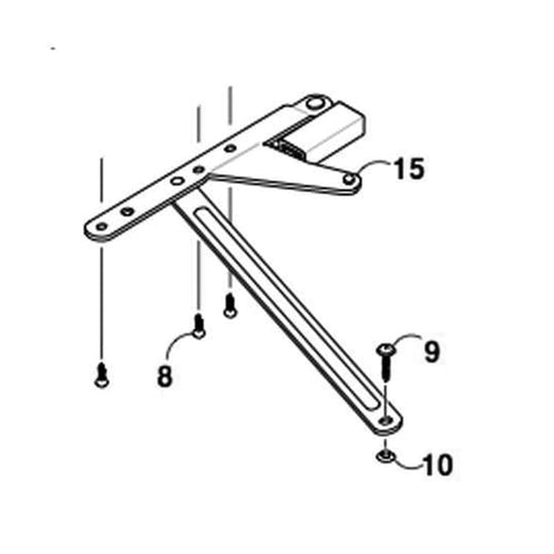 Peachtree Ariel Egress Bottom Left Hand Casement Hinge - Peachtree Ariel Egress Bottom Left Hand Casement Hinge