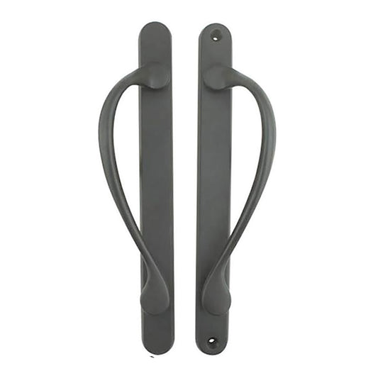 Marvin Active Non-Keyed, Narrow Sliding Door Handle, Center Thumb - PVD Oil Rubbed Bronze