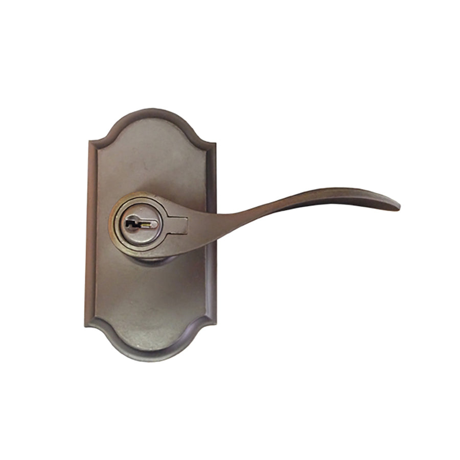 Weslock Bordeau Keyed Door Lever Right Hand Weathered Pewter Keyed Door Handle - Weslock Bordeau Keyed Door Lever Right Hand Weathered Pewter Keyed Door Handle
