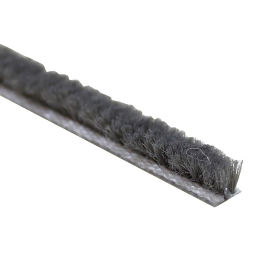 Weatherstrip .187 backing x .140 pile height - Grey - Weatherstrip .187 backing x .140 pile height - Grey