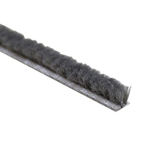 Weatherstrip .187 backing x .140 pile height - Grey - Weatherstrip .187 backing x .140 pile height - Grey