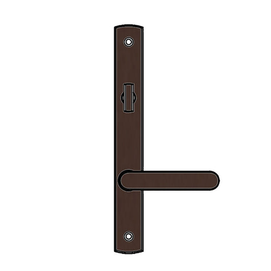 Truth Sentry Lock Handle Set, Contemporary, Painted Over Zinc, Faux Bronze